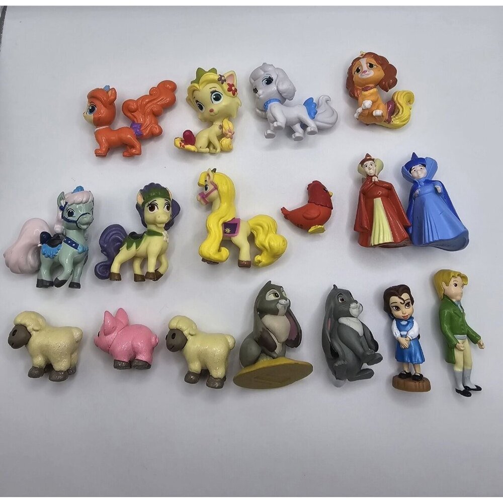 Disney Princess Palace Pets Mini Figures And Other Disney Figures Lot Of 17